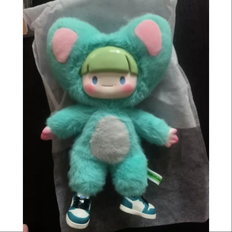 Adou Yummy Plush Series Grass Mint Bean - Soft Stuffed Animal Toy for Kids, Cute Collectible Plushie for Home Decor, Perfect Gift for Birthday & Christmas (Green) - Great for Cuddling, Nursery Decor, and Stress Relief