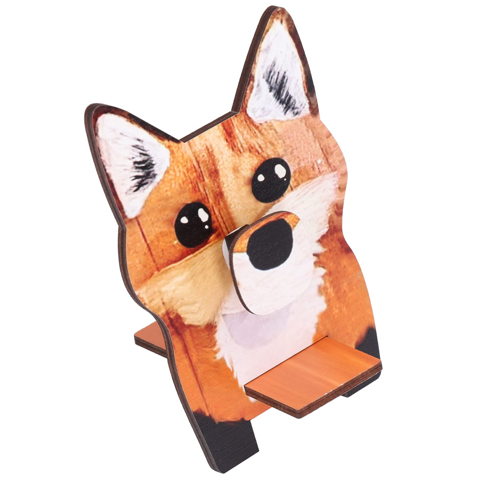 Wooden Fox Glasses Holder Stand for Nightstand & Desk Organizer
