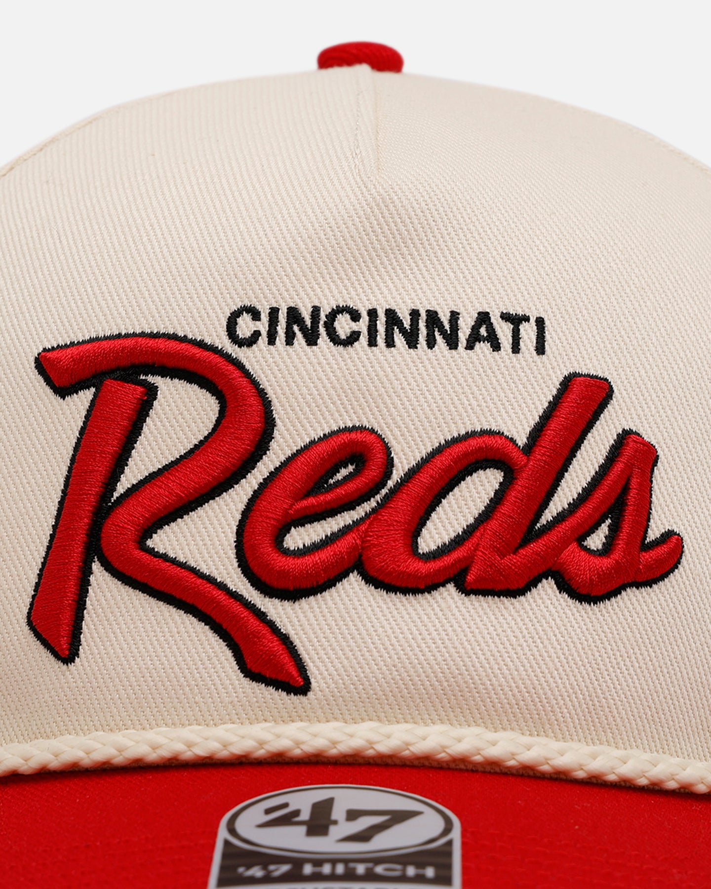 47 Brand Cincinnati Reds MLB Opening Day Script Hitch Snapback Hat - Adjustable Baseball Cap for Men & Women - Perfect for Baseball Games, Sports Events & Casual Wear