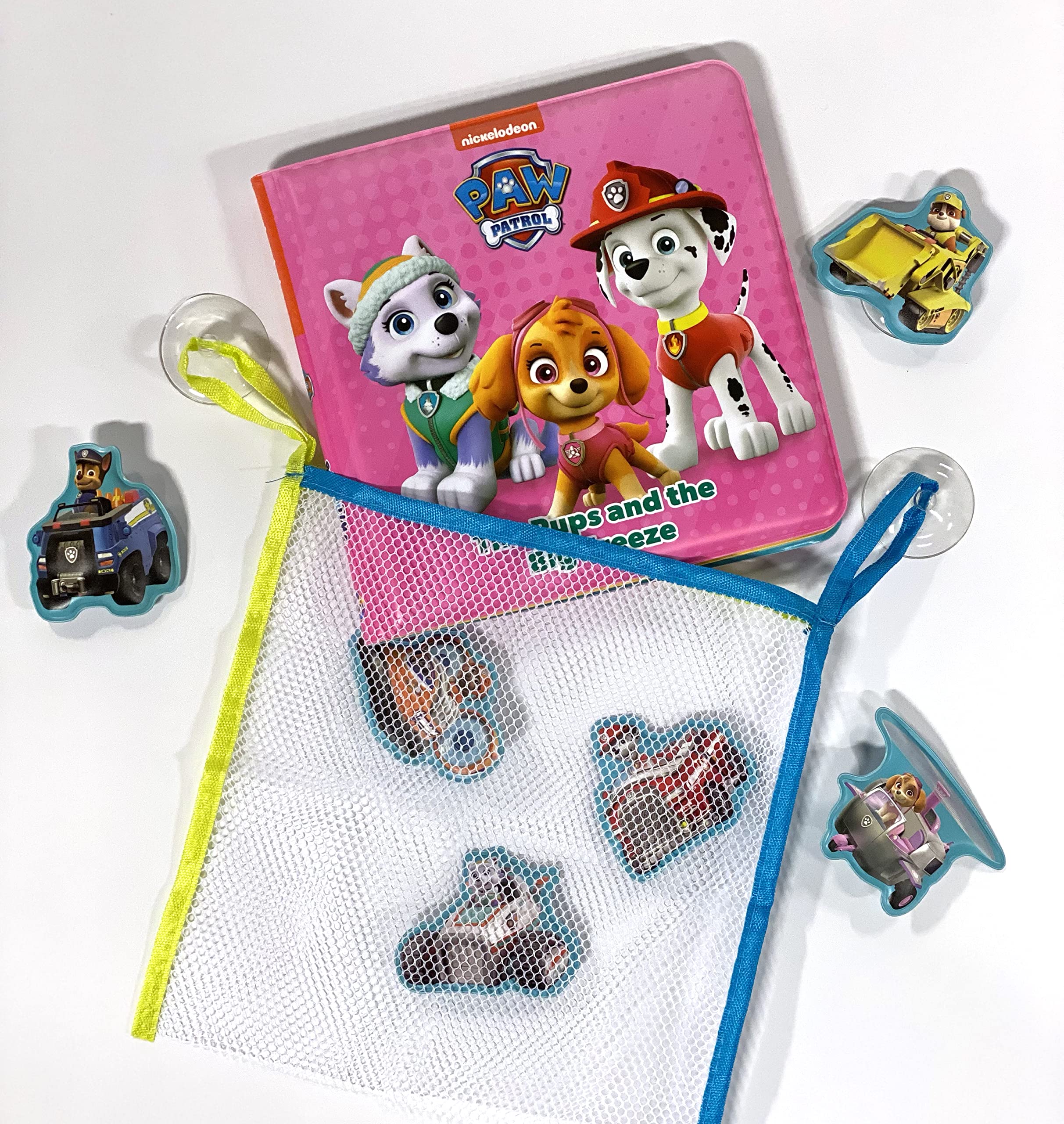 Paw Patrol Bath Book for Kids - 6 Padded Suction Cups, Fun Bath Time Activity
