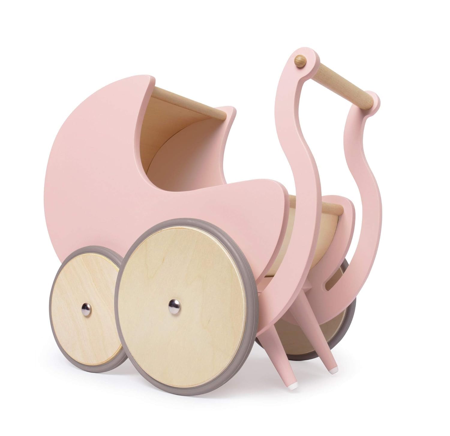 Kinderfeets Eco-Friendly 2-in-1 Baby Walker & Toy Stroller for Toddlers - Sustainable Wooden Push Walker for Indoor & Outdoor Play