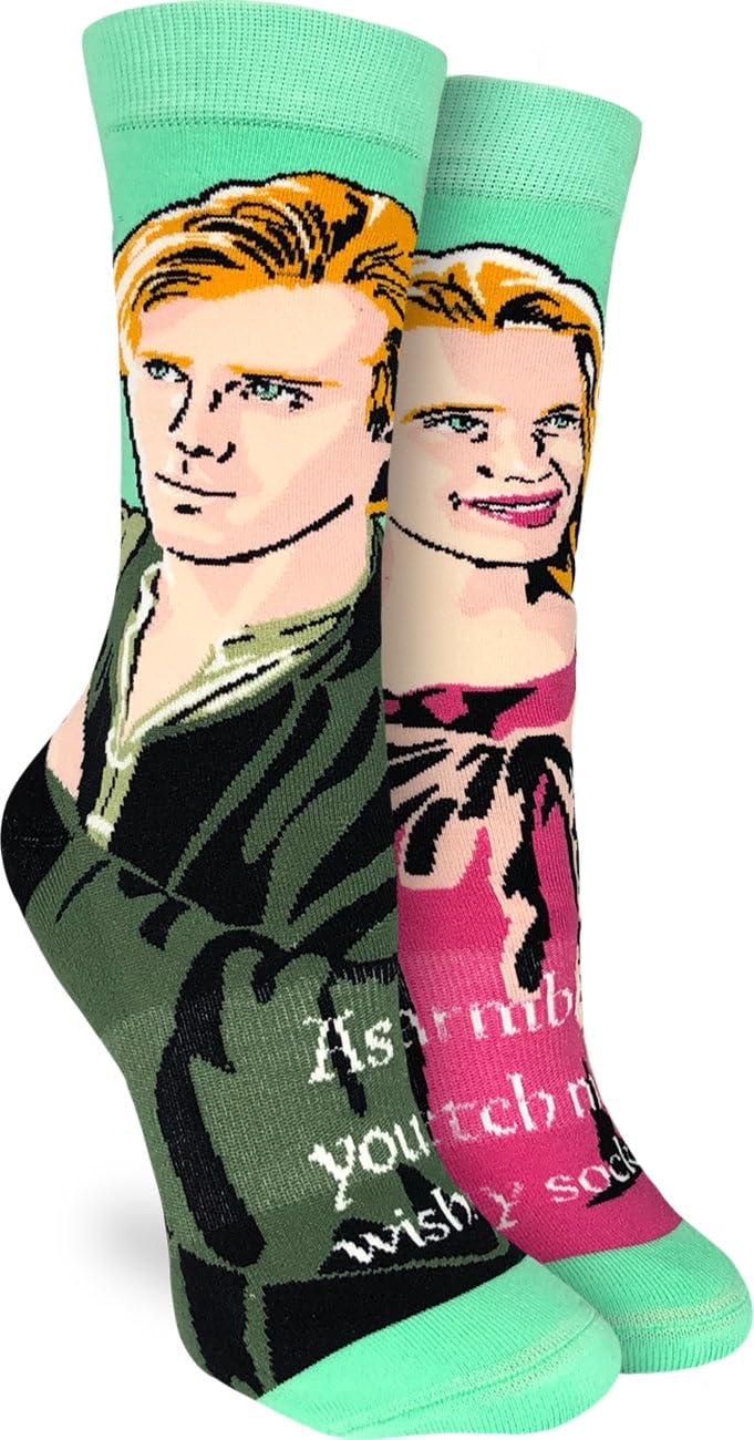 Good Luck Sock Women's The Princess Bride Novelty Crew Socks - Fun Movie Inspired Gift for Her, Comfortable Cotton Blend for Daily Wear & Cosplay