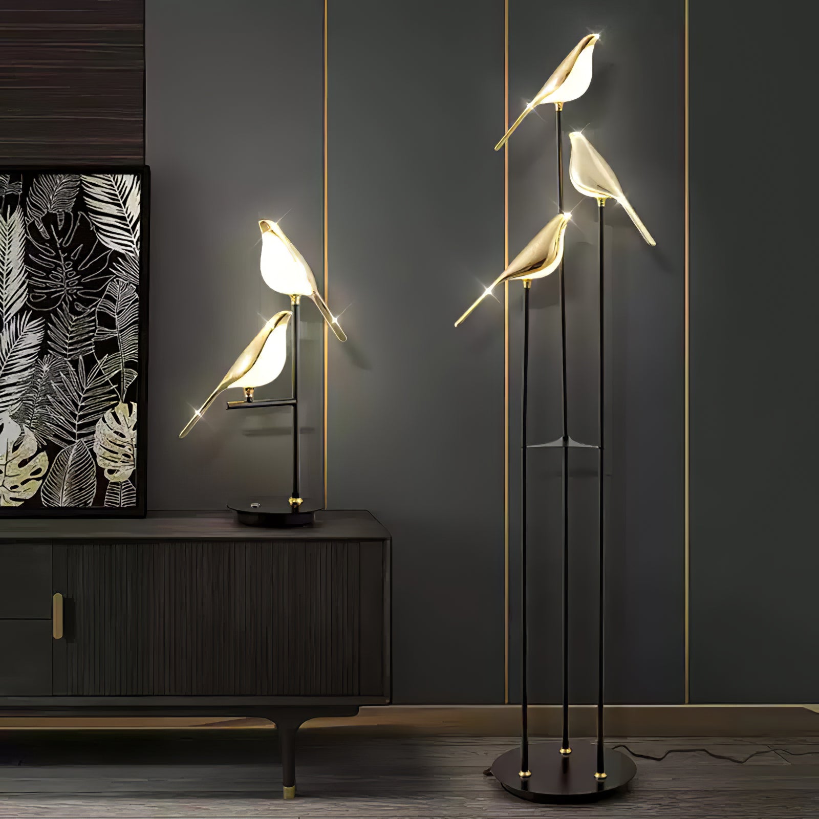 Magpie Perch Table Lamp - Modern Decorative Lighting for Bedroom, Living Room & Office - Stylish Home Decor Accent Light