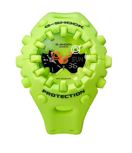Casio G-Shock GAV019A Analog Digital Watch with Neon Yellow Resin Strap - Durable Sports & Outdoor Watch for Men, Perfect for Running, Hiking and Extreme Activities