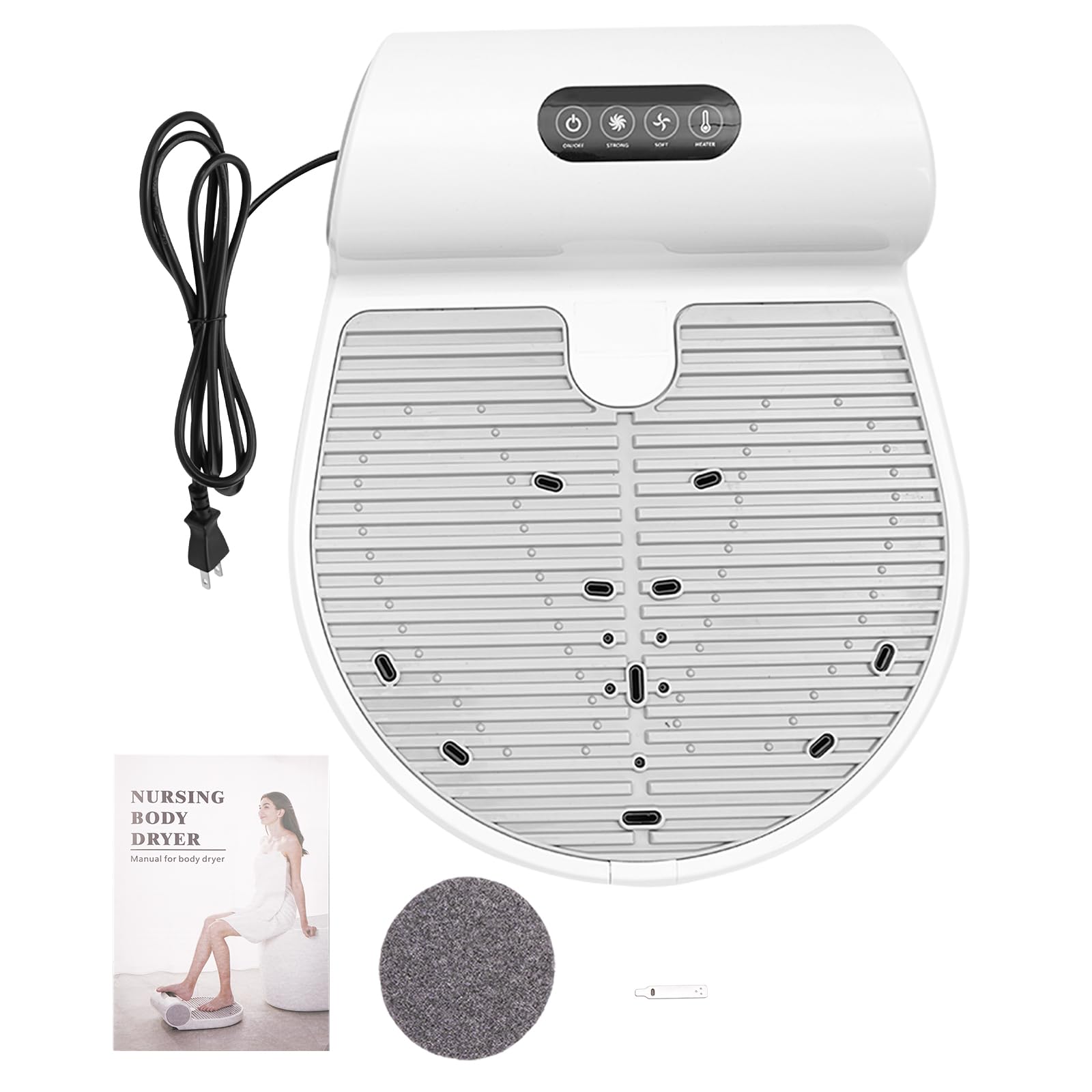 Full Body Dryer for Home Use - Waterproof Shower & Feet Dryer with Touch Screen, 2 Adjustable Wind Speeds - Perfect After Bath, Spa, Swimming & Pedicure (White)