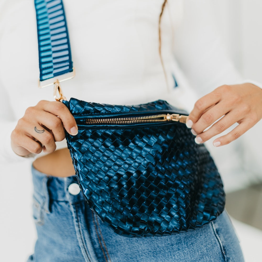 Westlyn Woven Bum Bag - Stylish & Durable Waist Pack for Travel, Hiking & Everyday Use - Hands-Free Crossbody Fanny Pack for Men & Women