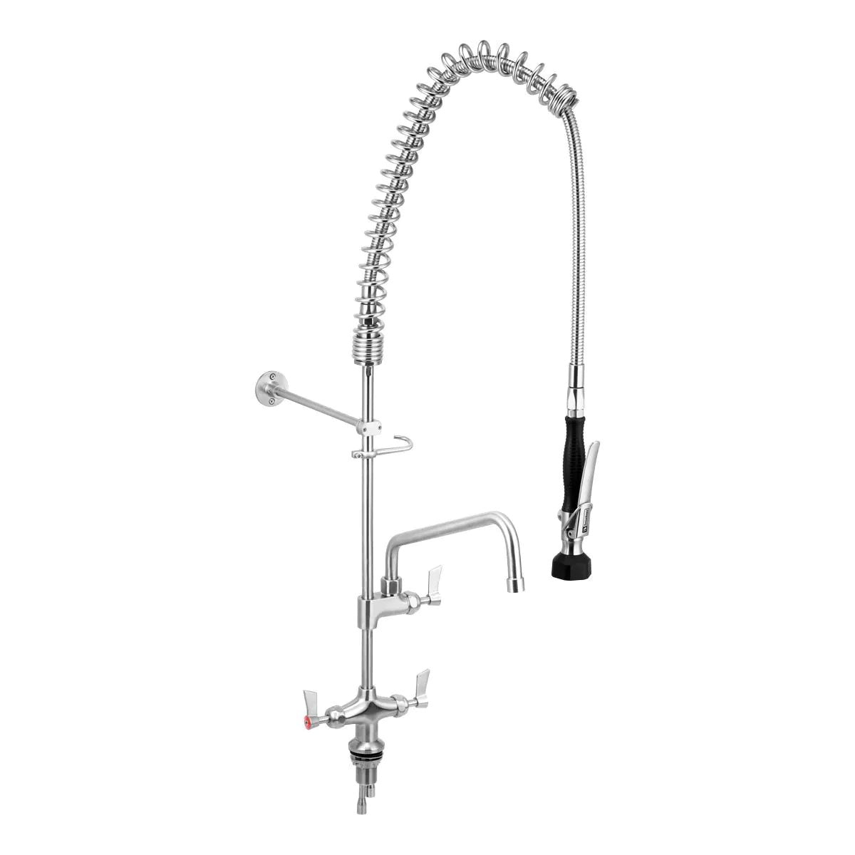 3Monkeez Stainless Steel Dual Hob Mounted Pre Rinse Unit with 12