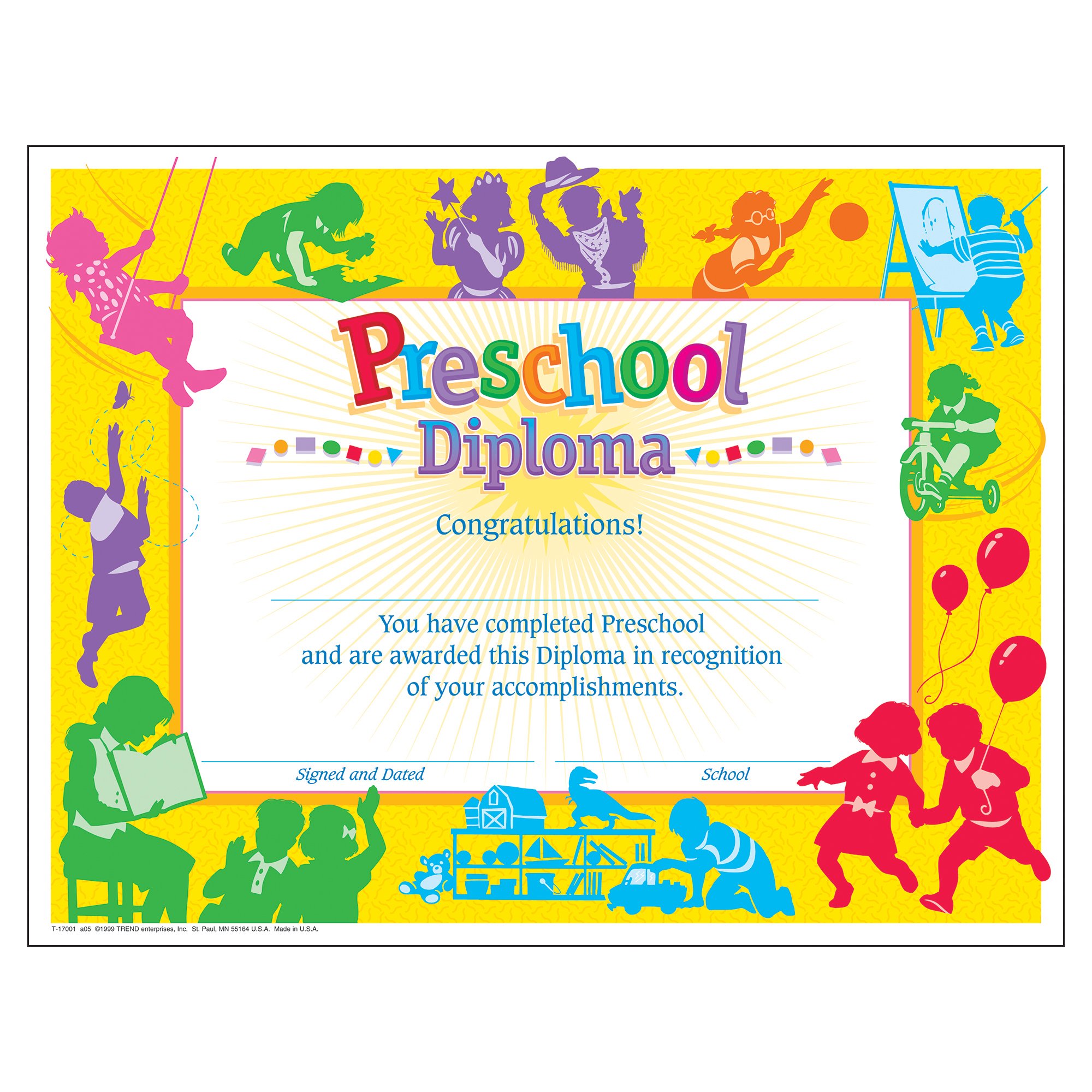 Preschool Graduation Diplomas (30-Pack) for Kids Ceremony