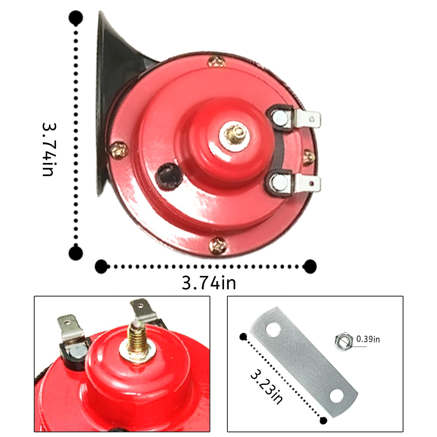 300DB Super Loud Train Horn Kit - 12V Waterproof Electric Snail Dual Horn for Cars, Trucks, Motorcycles & Boats | Universal Automotive Accessory for Safety & Emergency Use