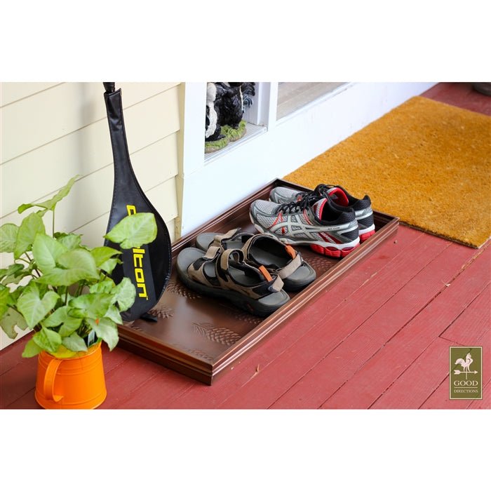 Natural Pine Cones Boot Tray - Rustic Waterproof Shoe Mat for Entryway, Mudroom & Outdoor Use - Multi-Purpose Durable Drying Rack for Wet Shoes & Boots - Perfect for Home, Cabin & Farmhouse Decor