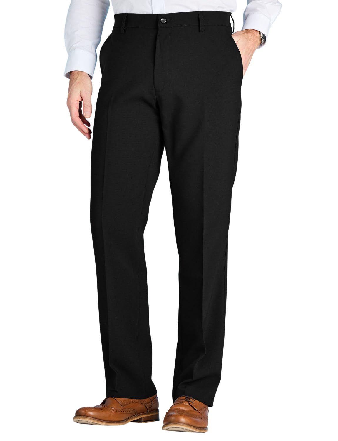 Classic Men's Dress Pants with Slant Pockets - Formal Office Wear & Business Attire for Professional Men