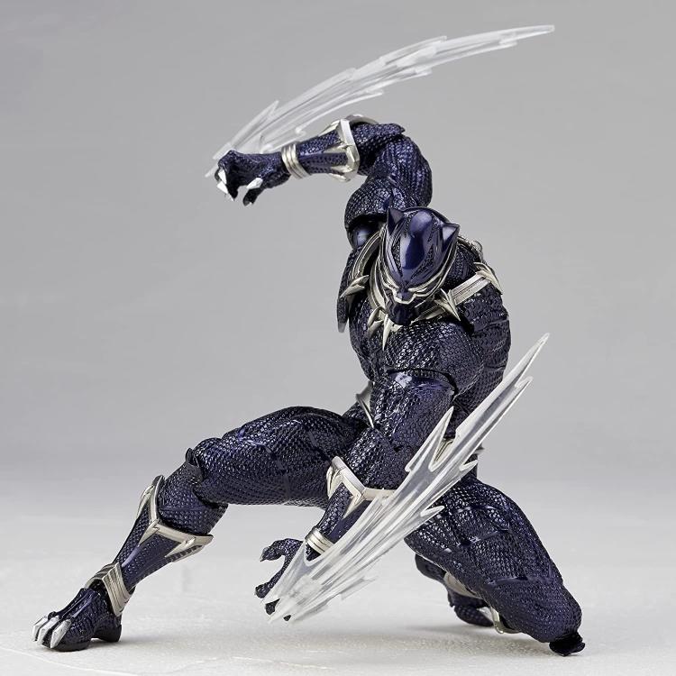 Amazing Yamaguchi Revoltech No. 030 Black Panther Action Figure - Highly Articulated Collectible for Marvel Fans & Display