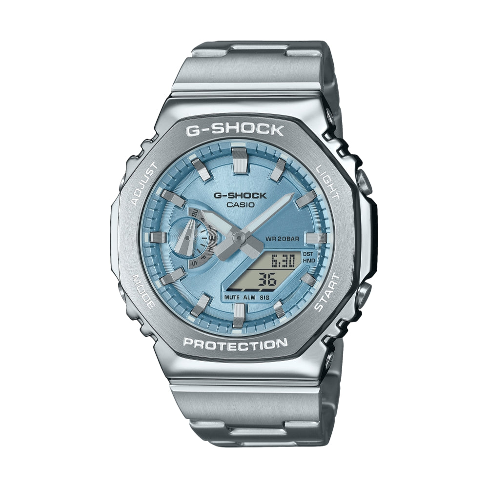 G-Shock G Steel GM-2110D-2A Digital Analog Watch for Men - Rugged Military Style, Shock Resistant, Waterproof 200M - Perfect for Outdoor, Sports, and Everyday Wear