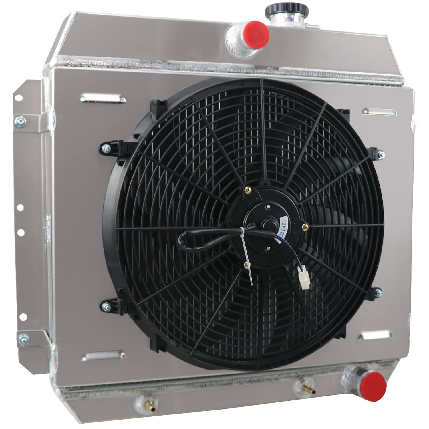 1949-1954 Chevy Bel Air & Fleetline Aluminum Radiator - 4 Row Core with Fan Shroud & Relay | High-Performance Cooling for Classic Car Restoration & Hot Rod Builds