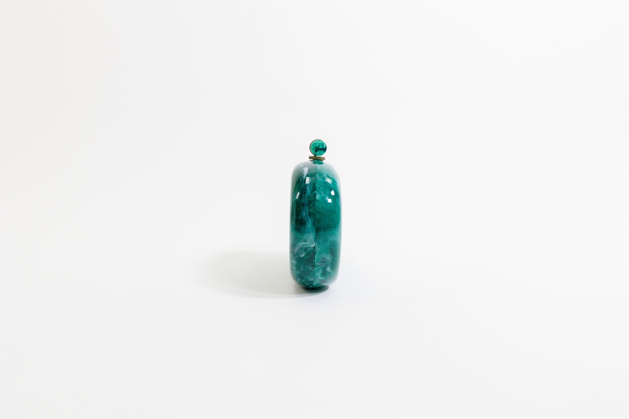 Ethereal Capsule Clutch Jade Green - Elegant Evening Bag for Women | Perfect for Weddings, Parties & Special Occasions