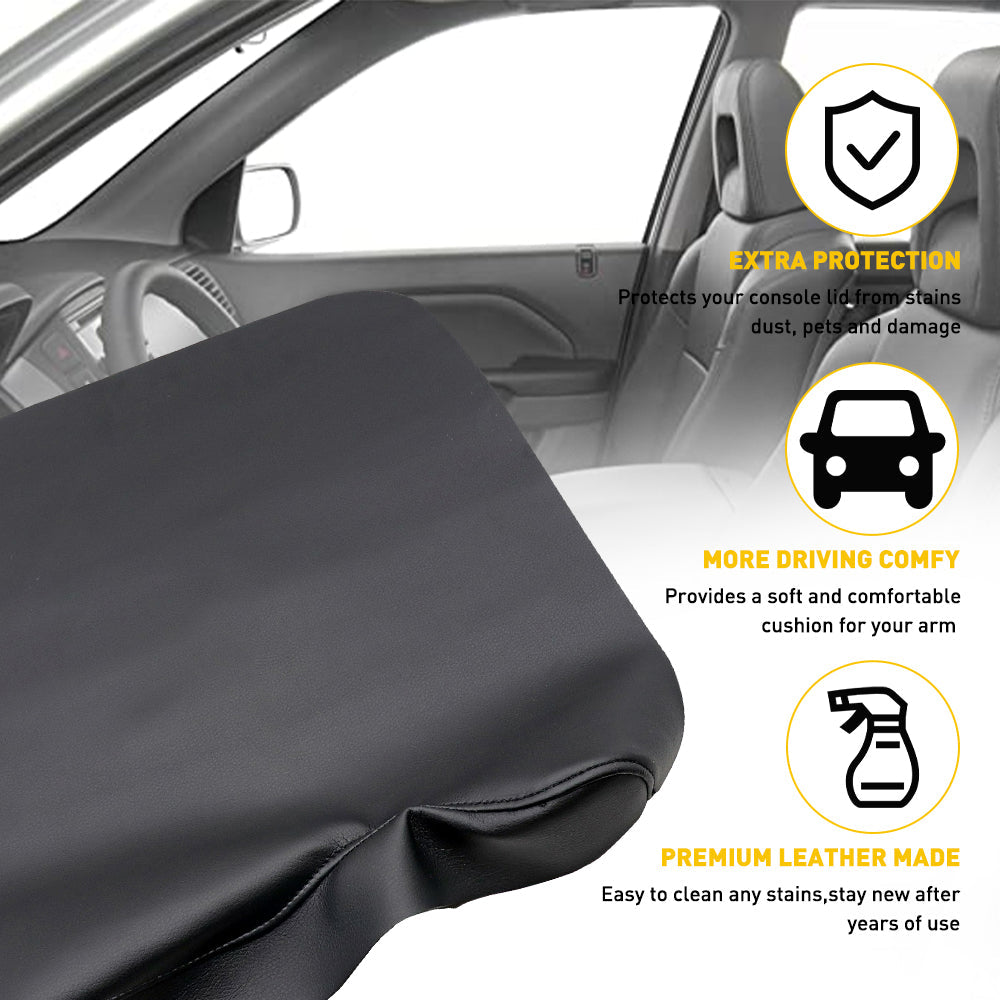 2015-2020 Ford F150 Leather Center Console Armrest Cover - Premium Replacement for Truck Interior, Comfort Upgrade for Long Drives & Daily Commutes