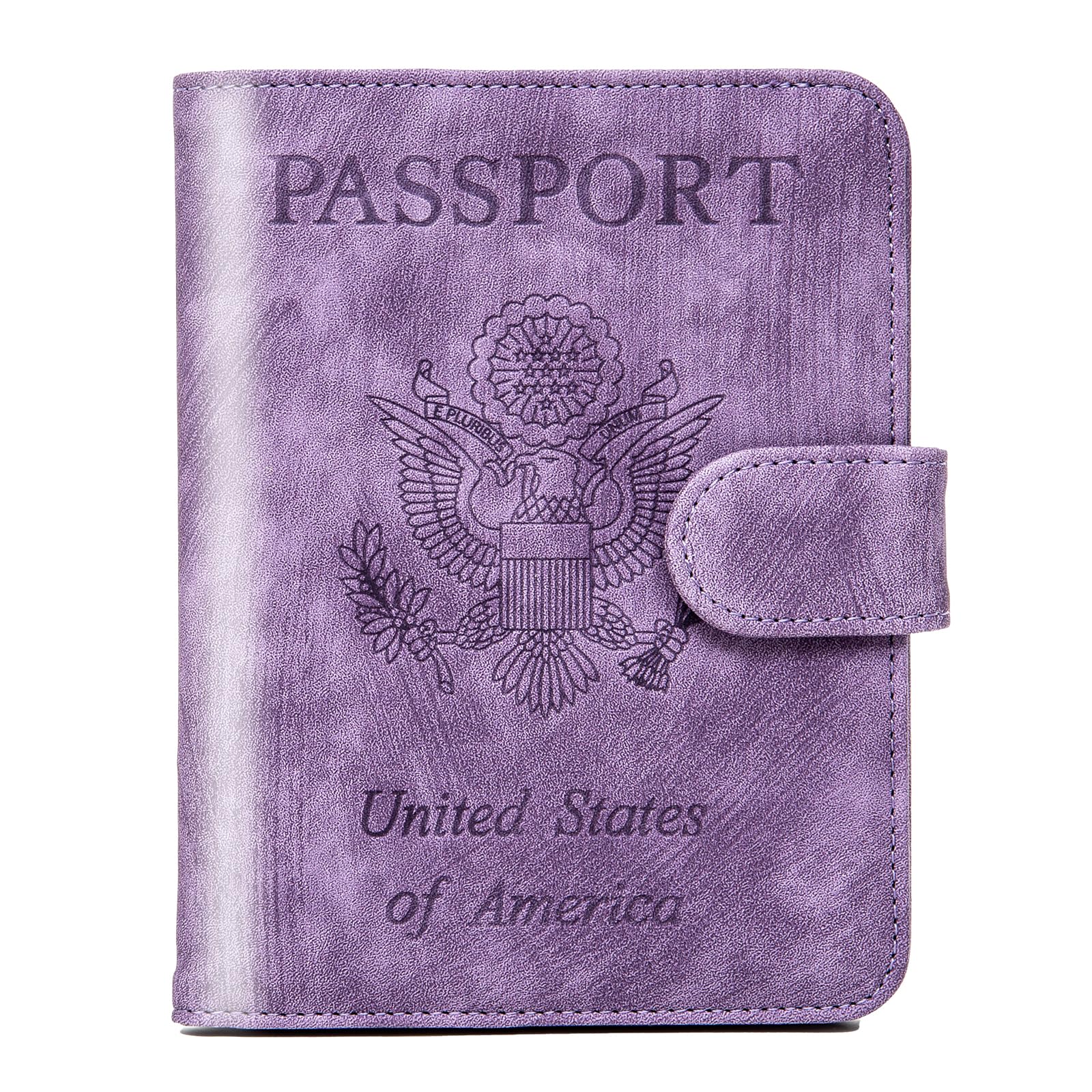Premium RFID Blocking Passport Holder & Travel Wallet - Secure Leather Passport Cover for Women & Men - Violet (WT002) - Perfect for Airports, Cruises & International Travel