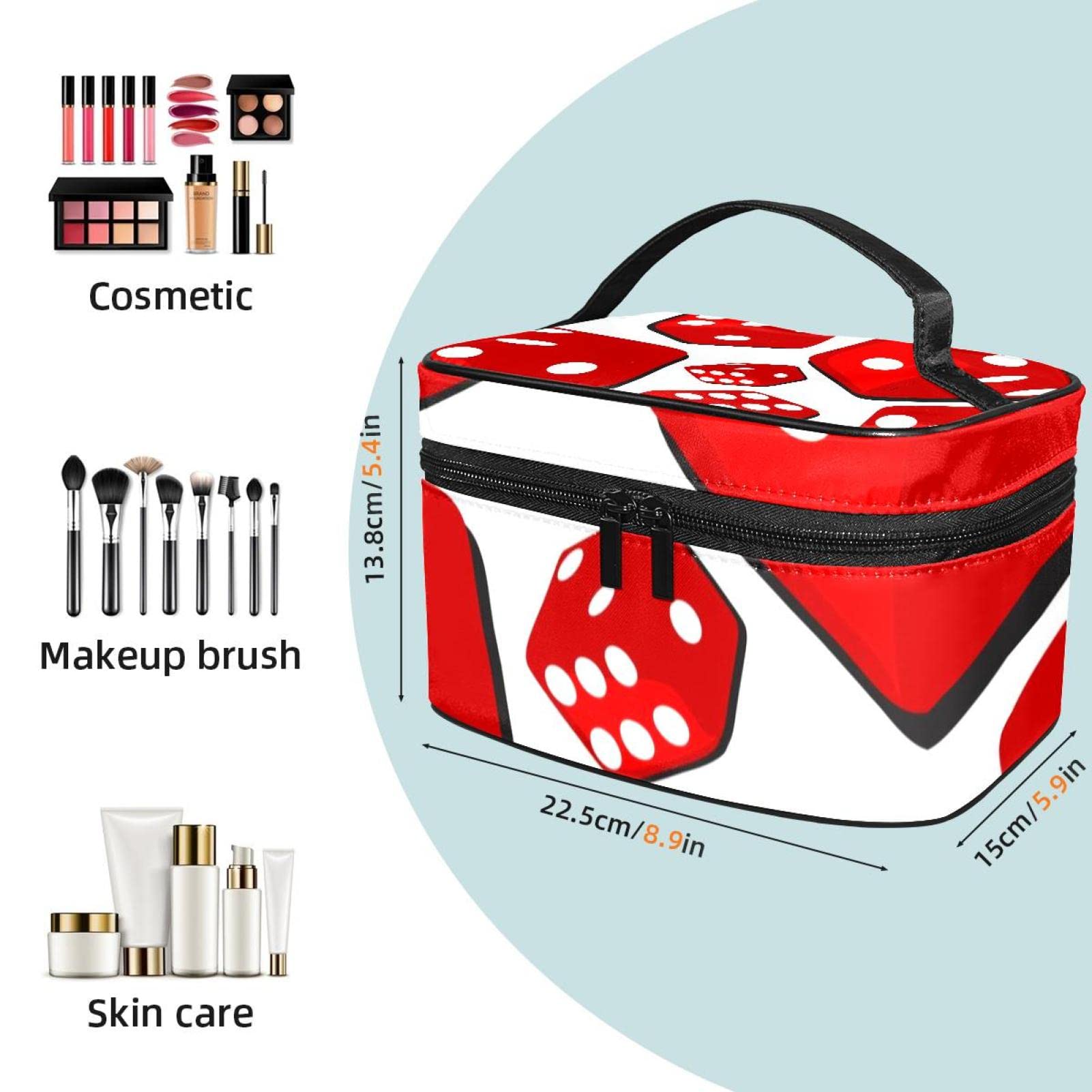 Portable Makeup Bag for Women - Travel Cosmetic Organizer with Zipper | Perfect for Travel & Daily Use