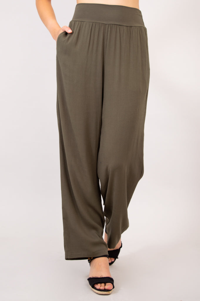 Landon Men's Khaki Linen Bamboo Pants - Lightweight, Breathable & Comfortable for Casual Wear, Travel & Outdoor Activities