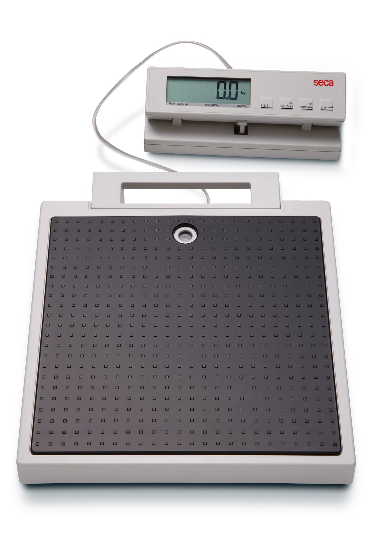 seca 869 Flat Scale with Cable Remote Display - Accurate Digital Weight Measurement for Home, Gym & Medical Use