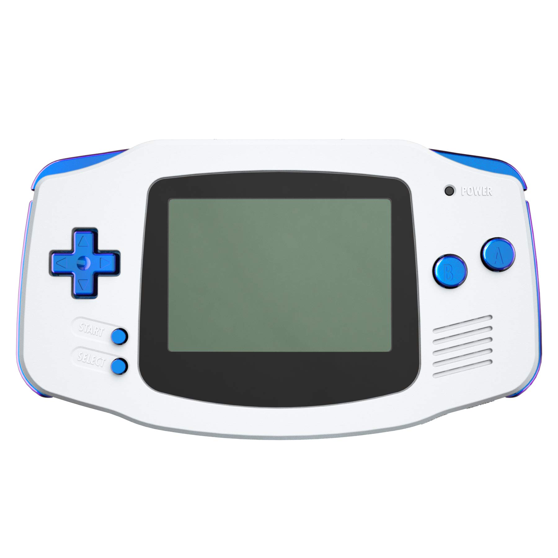 eXtremeRate Glossy Button Replacement Kit for Gameboy Advance (GBA) Console - DIY A/B/L/R, Start/Select/Power & D-Pad Buttons Compatible with Nintendo GBA (Purple/Blue) - Perfect for Gaming Enthusiasts & Console Modders