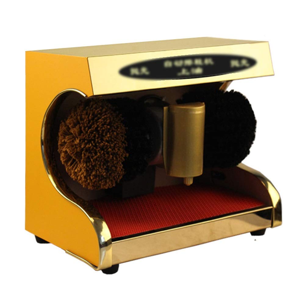 Automatic Electric Shoe Polisher & Cleaner Machine - Multi Brush Shoe Shining Device for Household Use, Gold Color (Ideal for Leather Shoes, Sneakers & Boots Cleaning/Polishing at Home or Office)