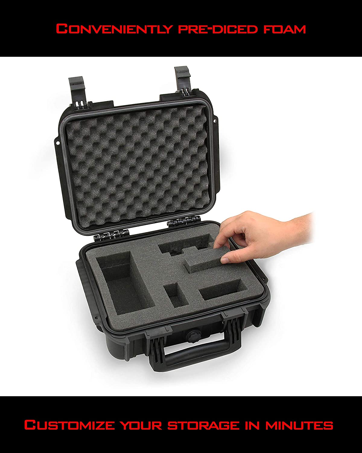 CASEMATIX Waterproof Trading Card Storage Case - Holds 1000+ Cards | Hard Shell Protective Box with Customizable Foam Insert | Compatible with MTG, Pokemon & Yu-Gi-Oh | Perfect for Collectors, Tournaments & Travel