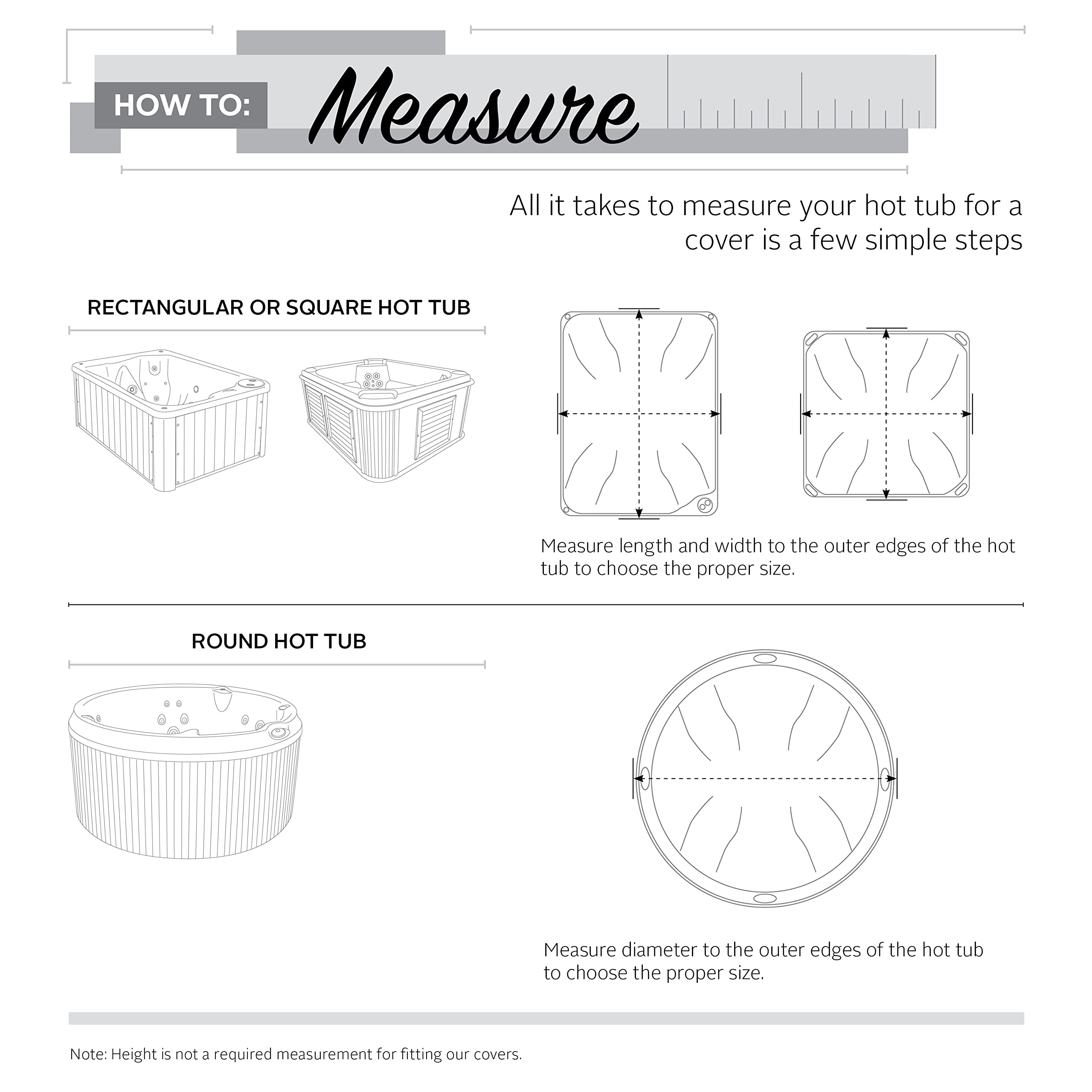 Classic Accessories Veranda 86 Inch Square Hot Tub Cover - Water-Resistant, Durable Outdoor Spa Cover for Hot Tubs & Jacuzzis - Perfect for Patio, Deck, and Backyard Protection