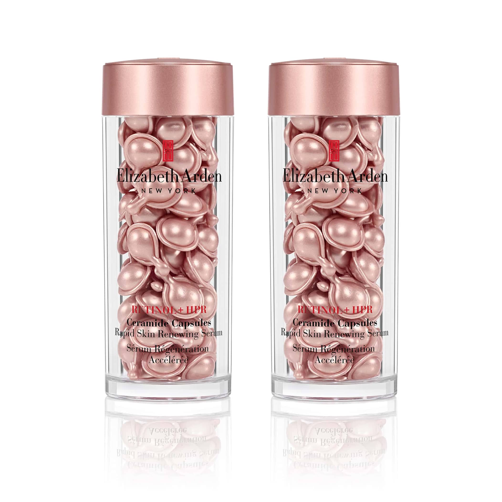Retinol + HPR Ceramide Capsules for Face - Anti-Aging Skin Renewal Serum Set (120 Count) - Brightening & Wrinkle Reduction Treatment for Nighttime Skincare Routine