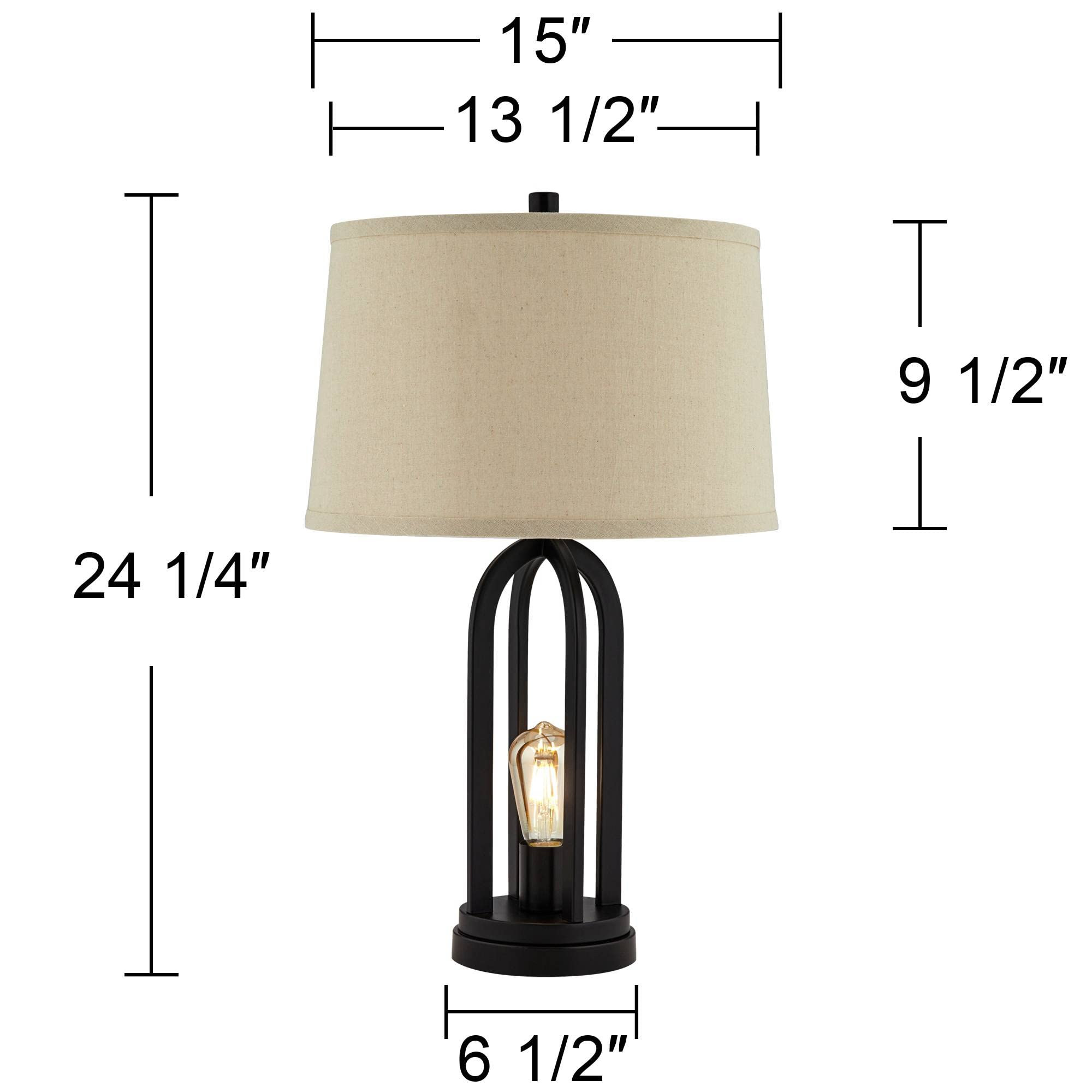 360 Lighting Marcel Modern Industrial Table Lamps Set of 2 - 24.25