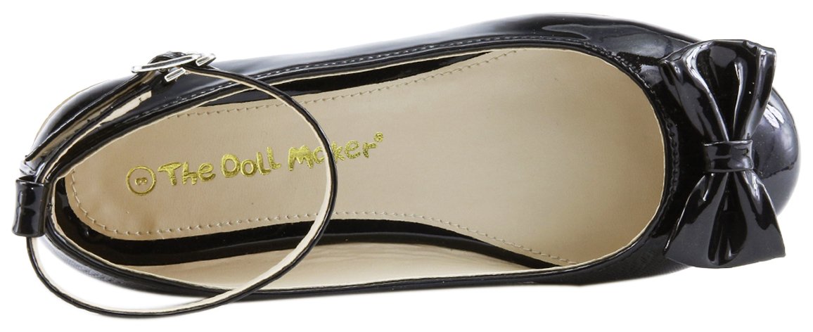 The Doll Maker Bow Top Strap Flat Shoes - Elegant Women's Ballet Flats for Casual Wear, Office & Date Night Outfits