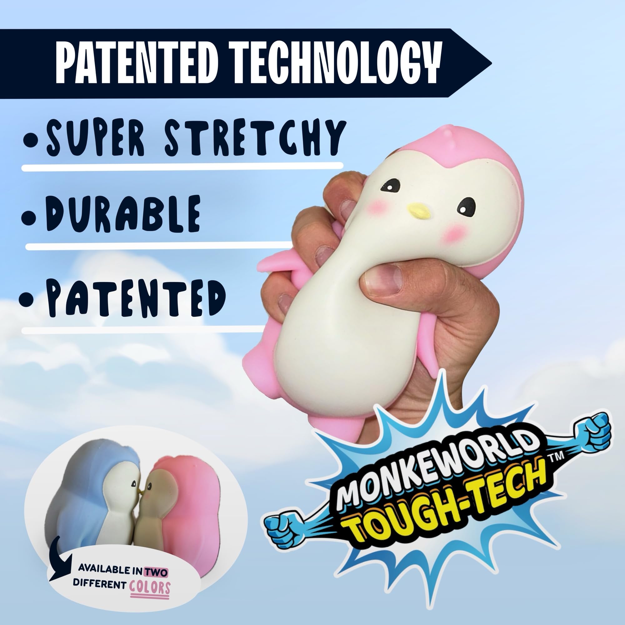 Pudgy Penguin Plush Toy - Soft Squishy Fidget for Kids | Stress Relief & Playtime Fun
