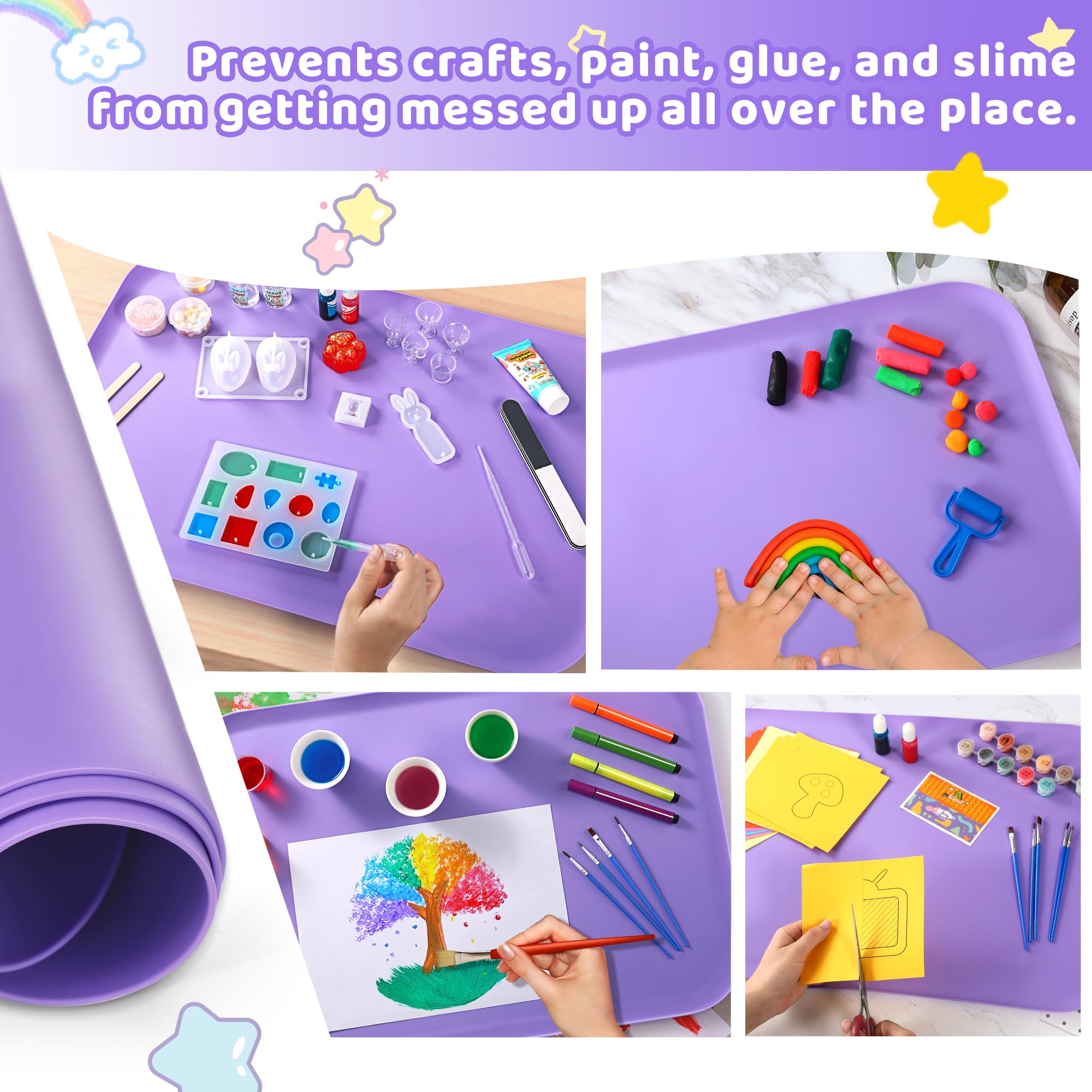 Non-Toxic Silicone Art Mats for Kids - 24