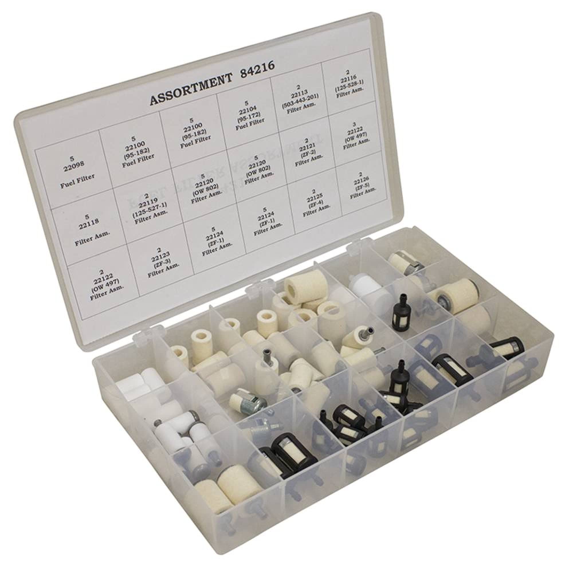 Stens 610-512 64-Piece Fuel Filter Assortment Kit - Compatible with Lawn Mowers, Tractors & Small Engines | Replacement Filters for Efficient Fuel Flow & Engine Protection