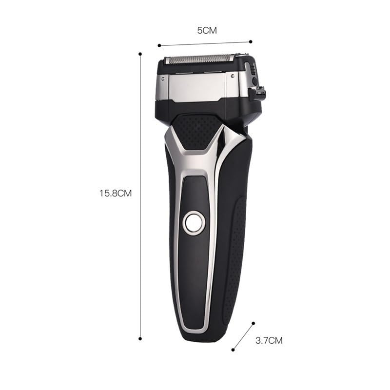 Professional Electric Razor for Men - Rechargeable 3D Floating Blade Shaver with Washable Beard Trimmer | Smooth Shaving Machine for Daily Grooming & Travel Use