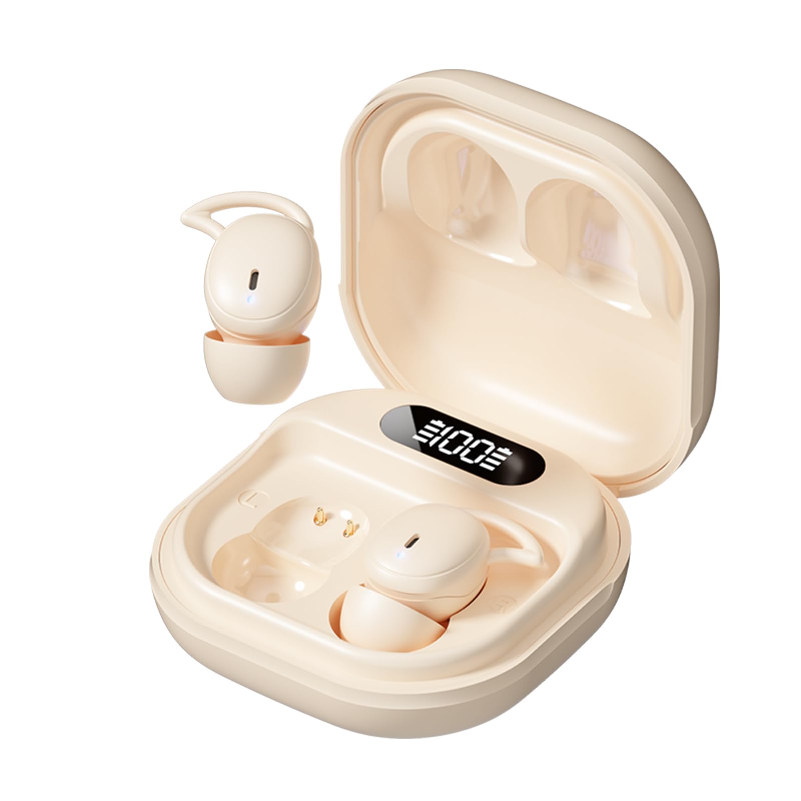 Wireless Sleep Earbuds Bluetooth 5.3 - Noise Cancelling Headphones for Side Sleepers with 32H Playback, Waterproof Small In-Ear Earphones - Perfect for Nighttime Relaxation, Travel & Meditation
