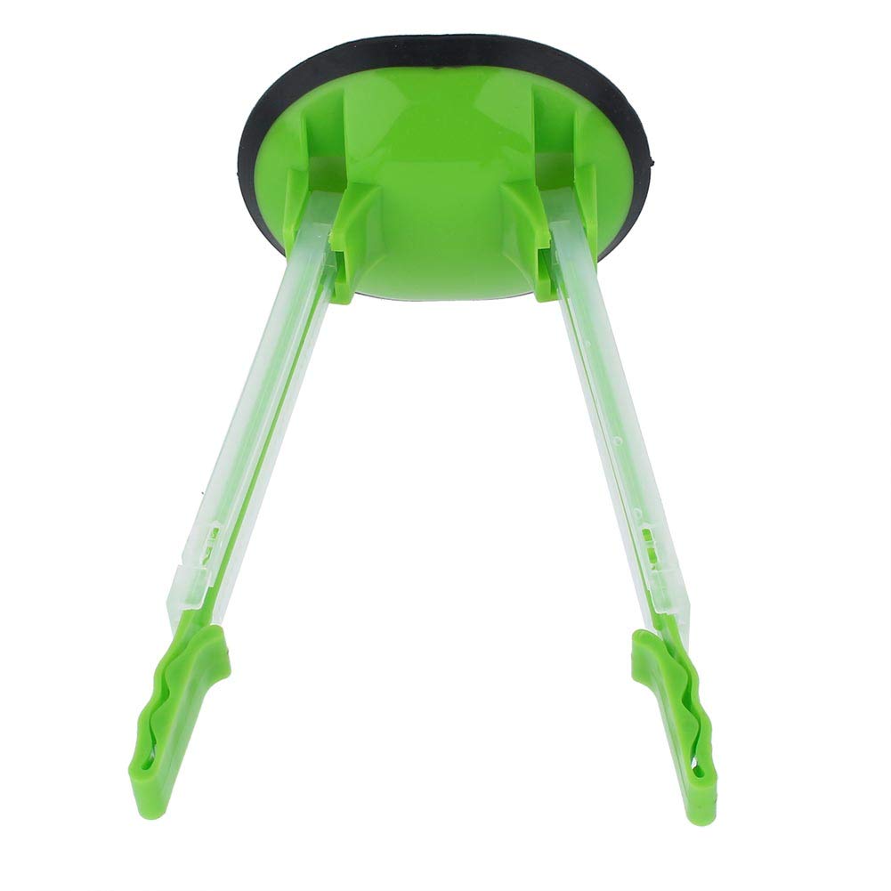 Adjustable Hands-Free Baggy Rack Clip - Kitchen Food Storage Bag Opener Holder with Non-Slip Rubber Base (Green) | Perfect for Meal Prep, Snack Storage & Pantry Organization