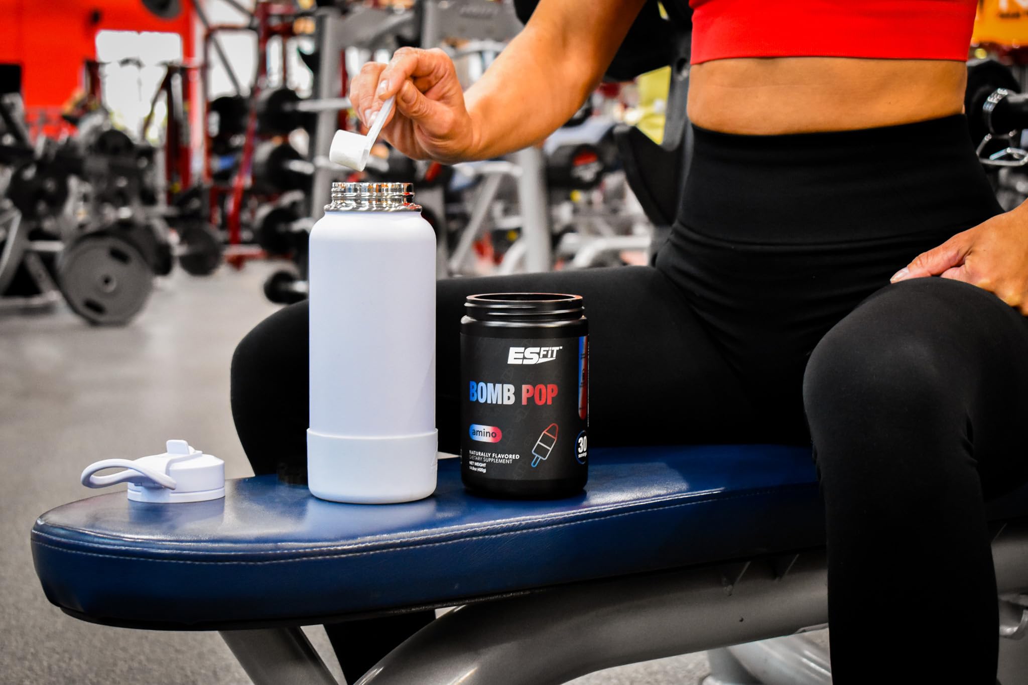 **Premium BCAA Amino Powder 2:1:1 Ratio - Pre & Post Workout Supplement with Electrolytes, Essential Amino Acids, Great Bomb Pop Flavor - Lab Tested & Certified (30 Servings) - Ideal for Muscle Recovery & Hydration**