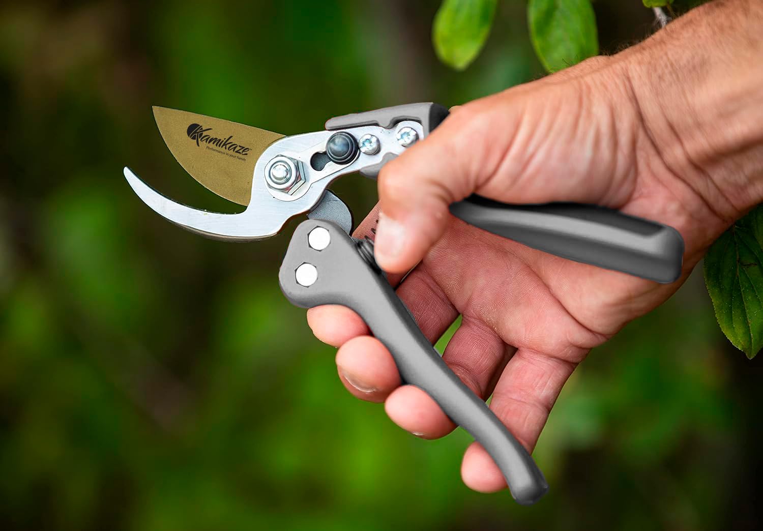 EZ Kut Kamikaze Force Bypass Pruning Shears - Heavy Duty Garden Pruners for Men & Women | Professional Gardening Hand Tools Since 1988 | Perfect for Trimming, Pruning & Landscaping
