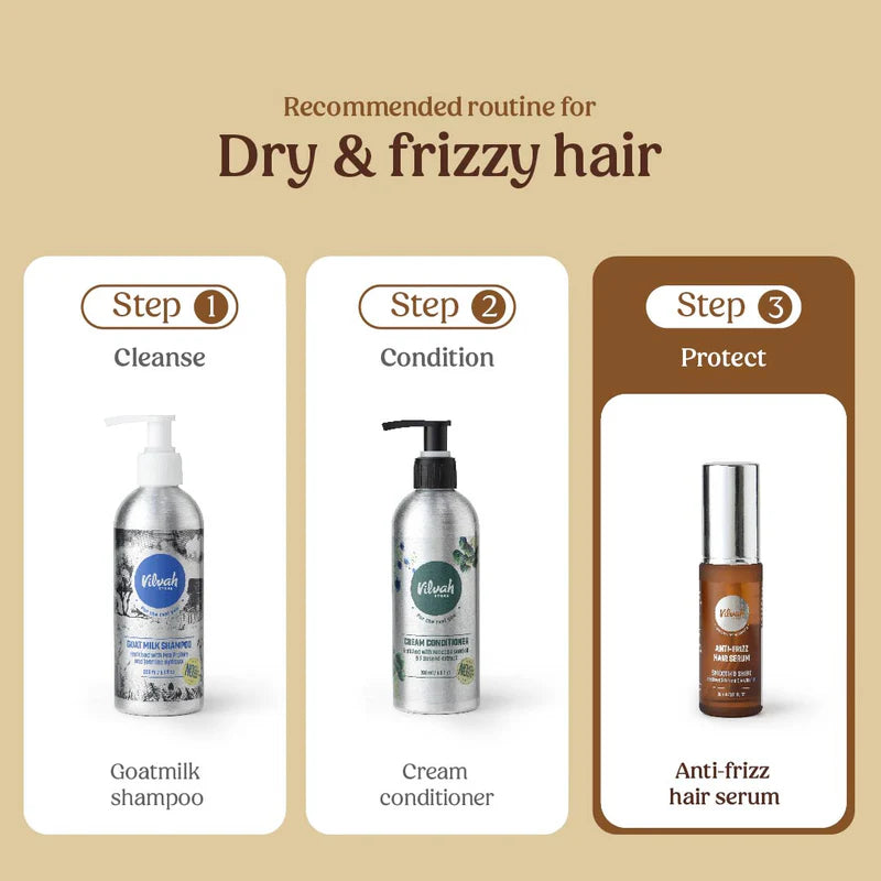 Best Anti Frizz Hair Serum for Smooth & Shiny Hair - Frizz Control & Hydration Treatment - Perfect for Dry, Damaged & Curly Hair - Salon Quality at Home