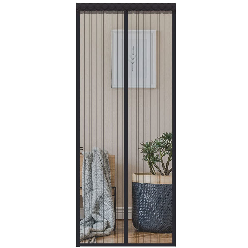 39x108 Inch Magnetic Screen Door - Easy Install, Pet Friendly Mesh for Sliding Doors - Black | Perfect for Patio, Backyard & Pet Access