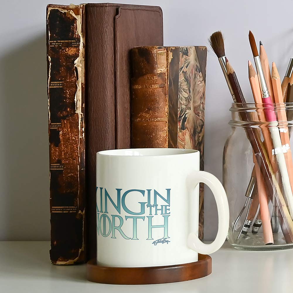 Funny Coffee Mugs For Men - King In The North Novelty Ceramic Mug By Twisted Envy - 15 Oz Large Capacity - Perfect For Office, Home & Gifts
