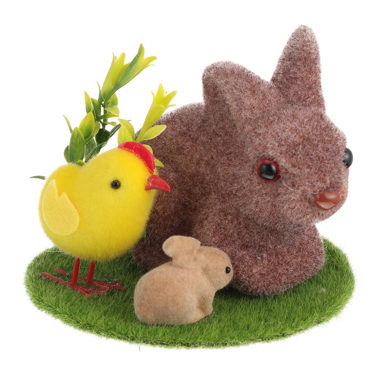 Easter Bunny Figurine - Flocked Bunny Rabbit Statue for Easter Decorations | Home, Garden & Yard Party Favors | Perfect for Easter Celebrations, Spring Home Decor & Gift Giving