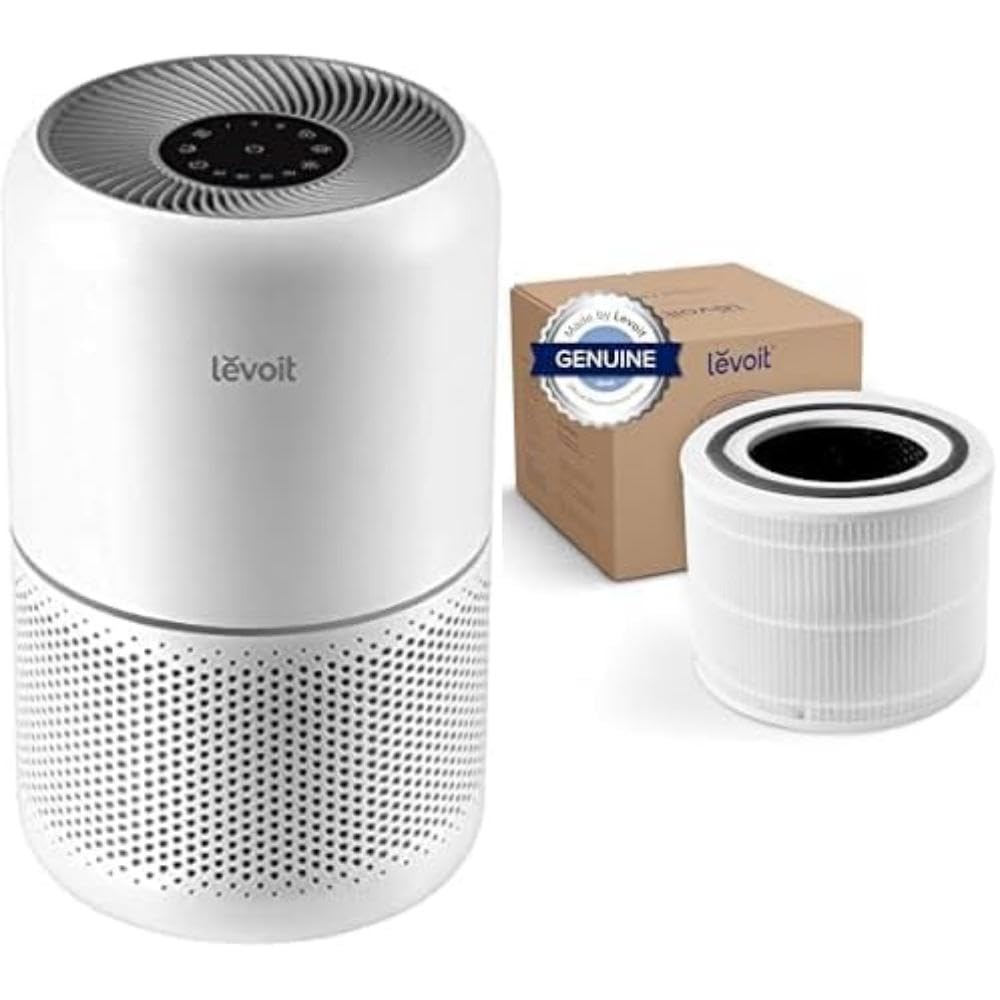 LEVOIT Core 300 True HEPA Air Purifier with Replacement Filter - Quiet 24dB Air Cleaner for Allergies, Pets, Smoke in Large Rooms up to 1095 Sq.Ft - Auto Mode & Night Light for Bedroom, Office, Nursery