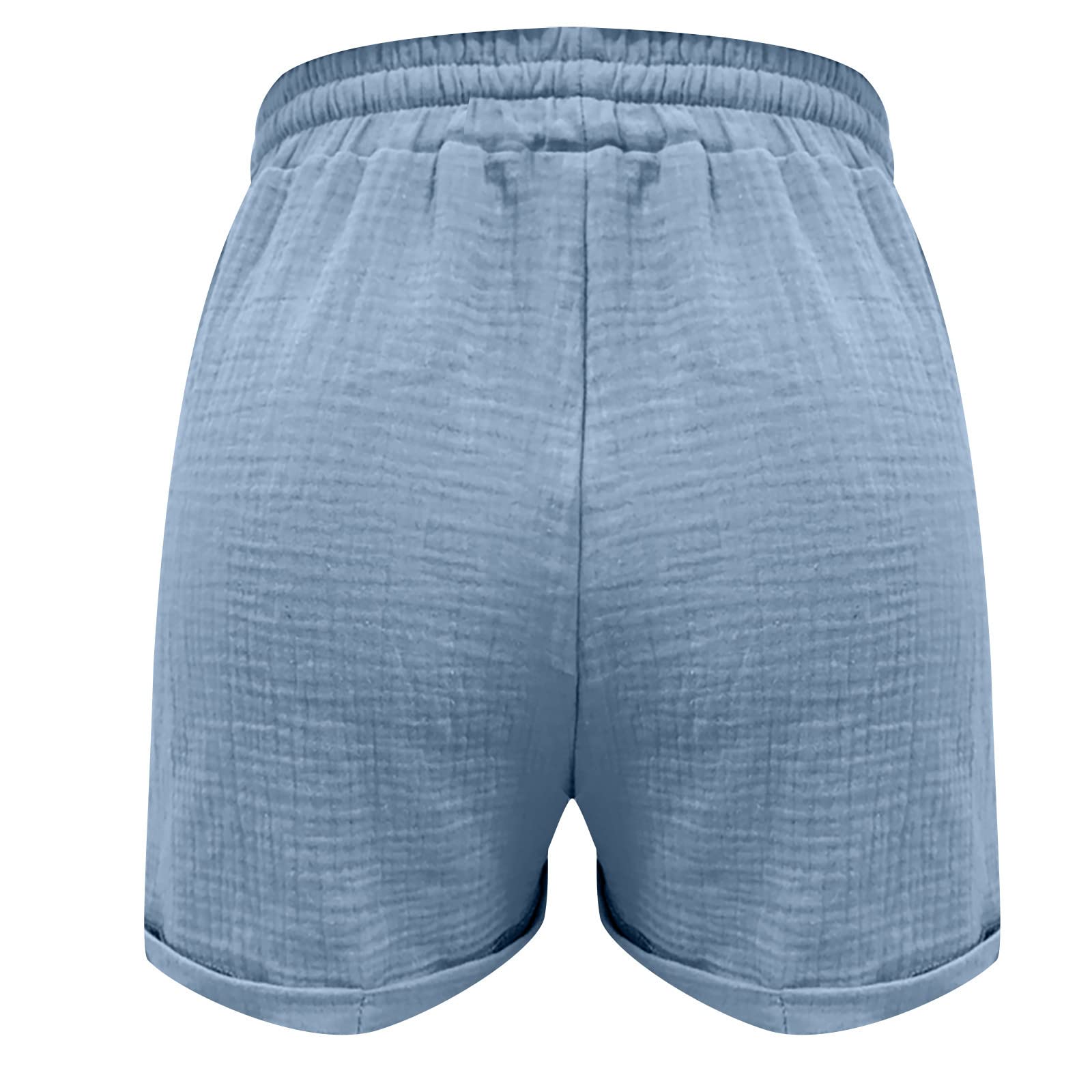 Women's High Waist Cotton Shorts with Pockets - Comfy Lounge & Casual Wear