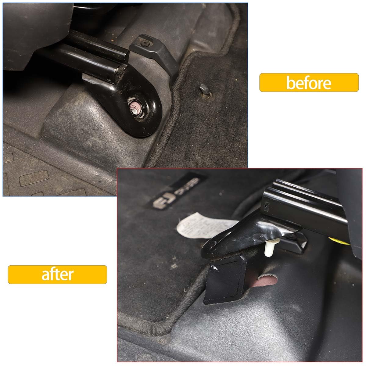 Toyota FJ Cruiser 2007-2021 Front Seat Spacer Kit - Black Metal Seat Recline Risers for Enhanced Comfort & Legroom | Perfect for Off-Roading & Long Drives