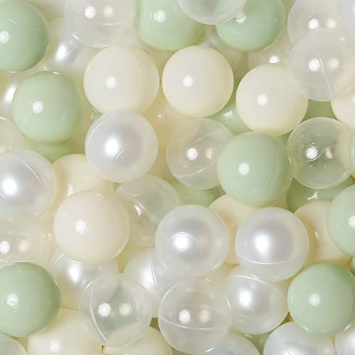 Green Beige Pearl White