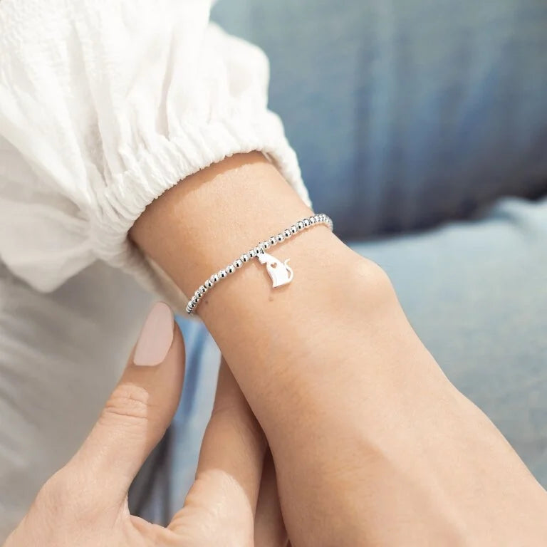 Joma Jewellery Cat Lover Bracelet - Sterling Silver Adjustable Bangle for Women - Perfect Gift for Cat Owners & Pet Lovers (Ideal for Birthdays, Anniversaries & Everyday Wear)