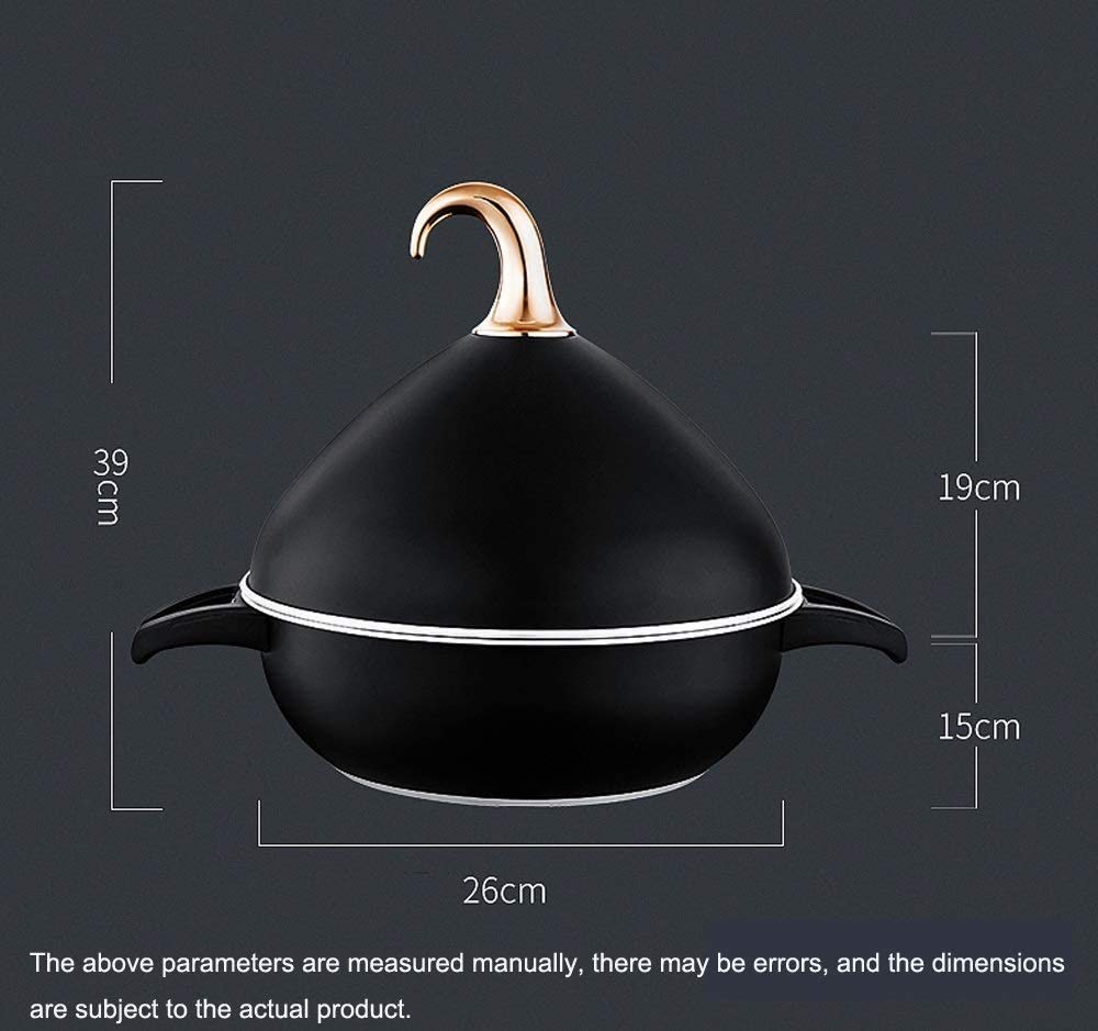 Premium 3.5L Ceramic Tagine Pot with Enameled Cast Iron Base - Lead-Free, Healthy Cooking & Easy Clean - Perfect for Moroccan Stews, Slow Cooking & Serving Authentic Dishes at Home