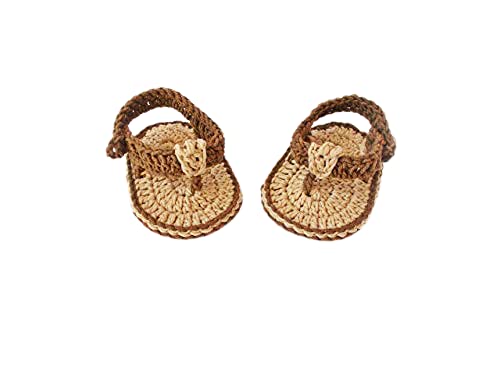 Baby Flip Flops & Sandals - Soft Brown Leather Infant Beach Shoes for Toddlers | Perfect for Summer Outings, Poolside Play & Beach Vacations